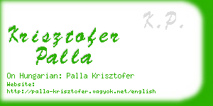 krisztofer palla business card